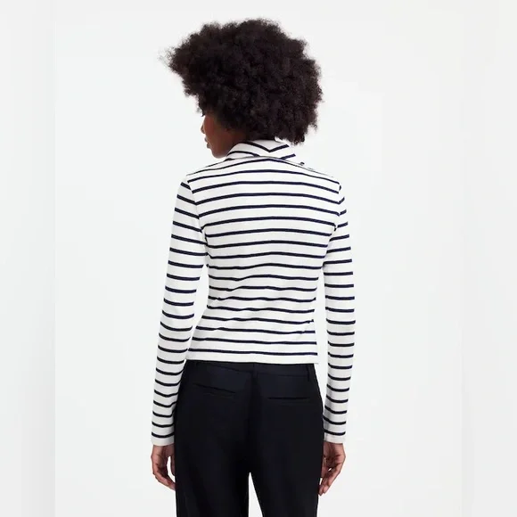 Madewell Ribbed Zip-Front Tee - Picture 5 of 8